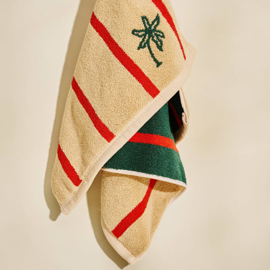 Tan Lines Palm Cotton Terry Cloth Towel