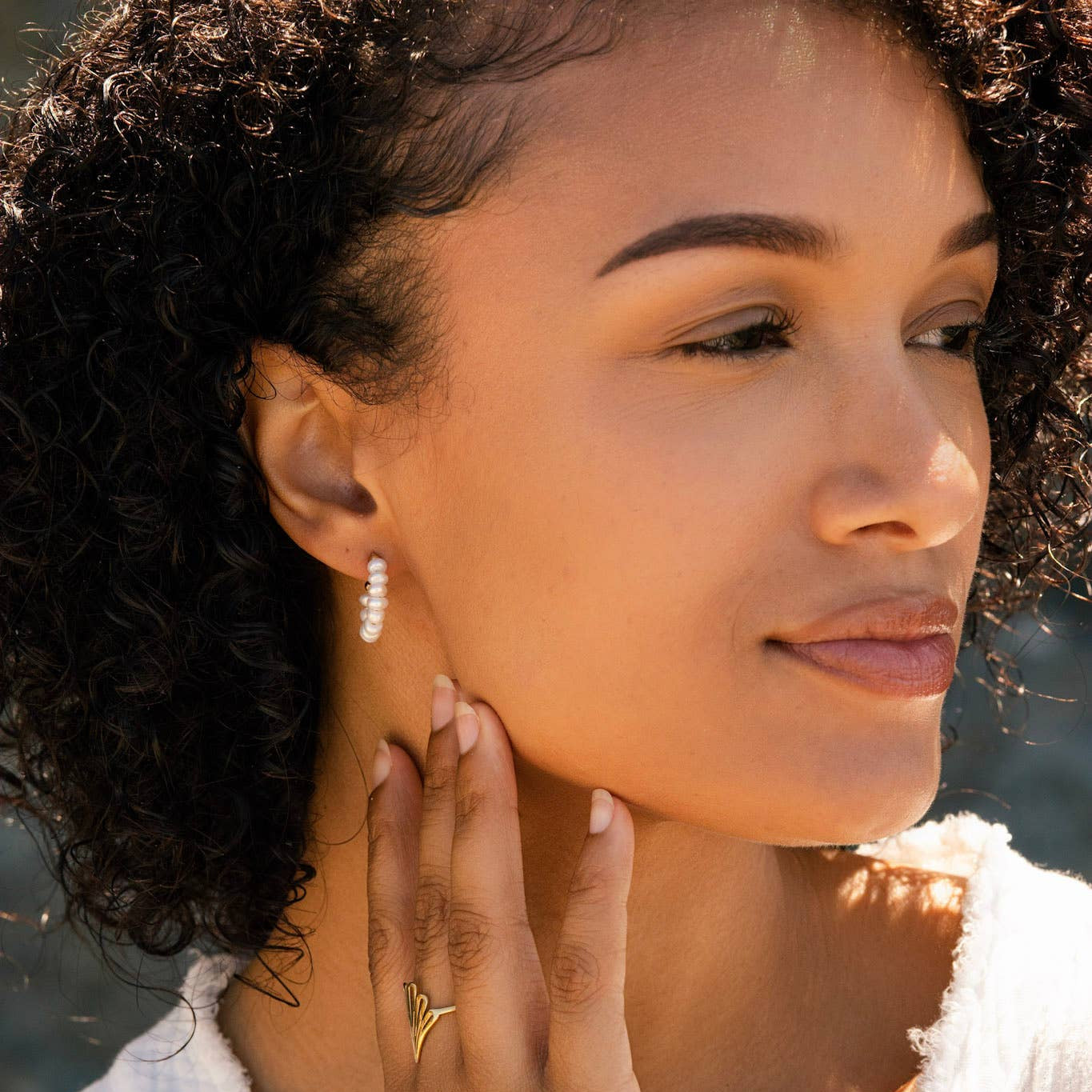 Tessa Pearl Hoops