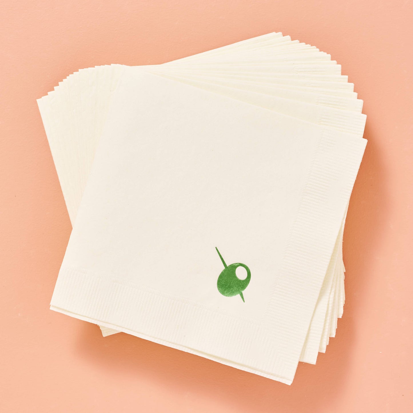 Olive Cocktail Napkins - Set of 20