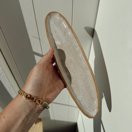 Skinny Oval Ceramic Tray
