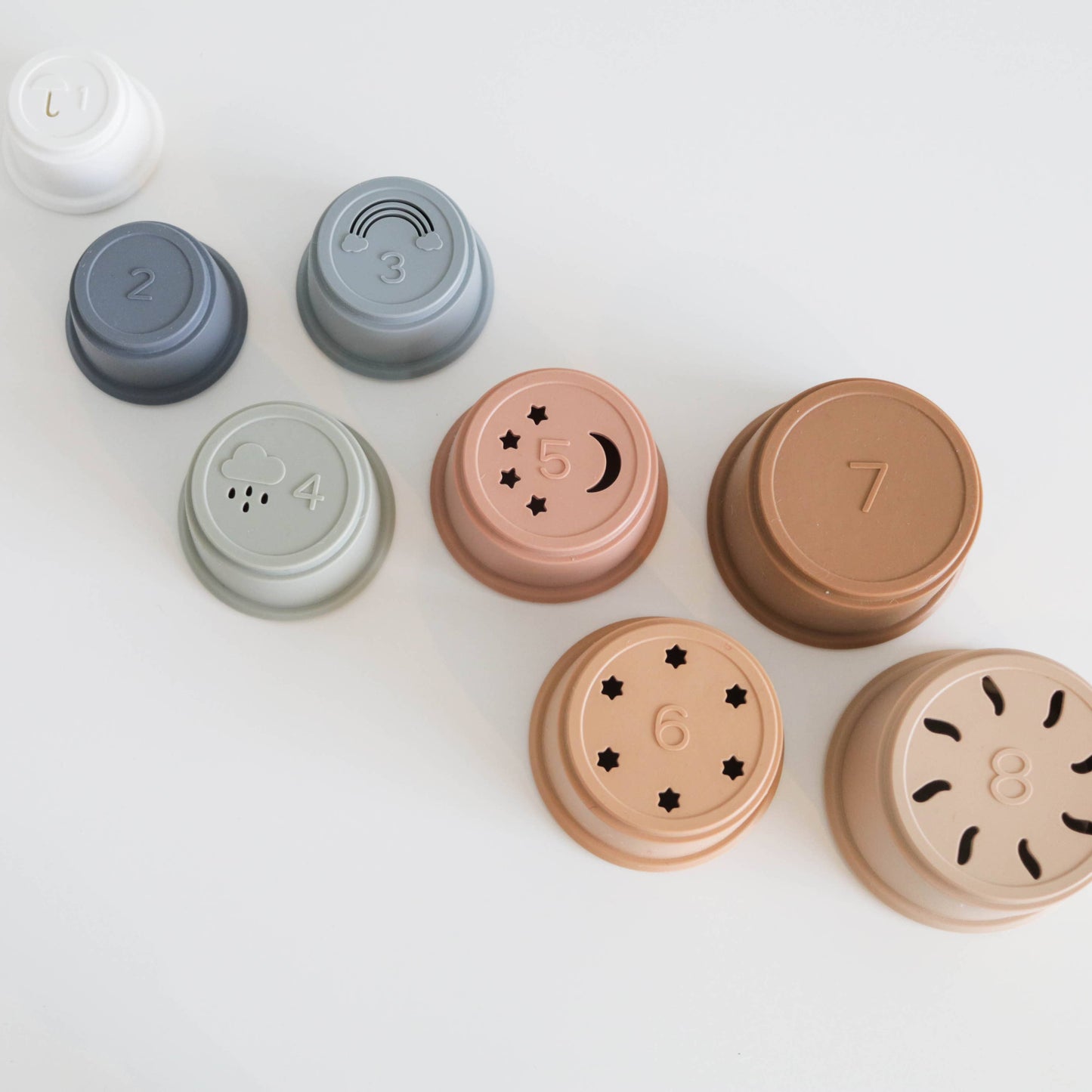 The Saturday Baby Silicone Stacking Cups