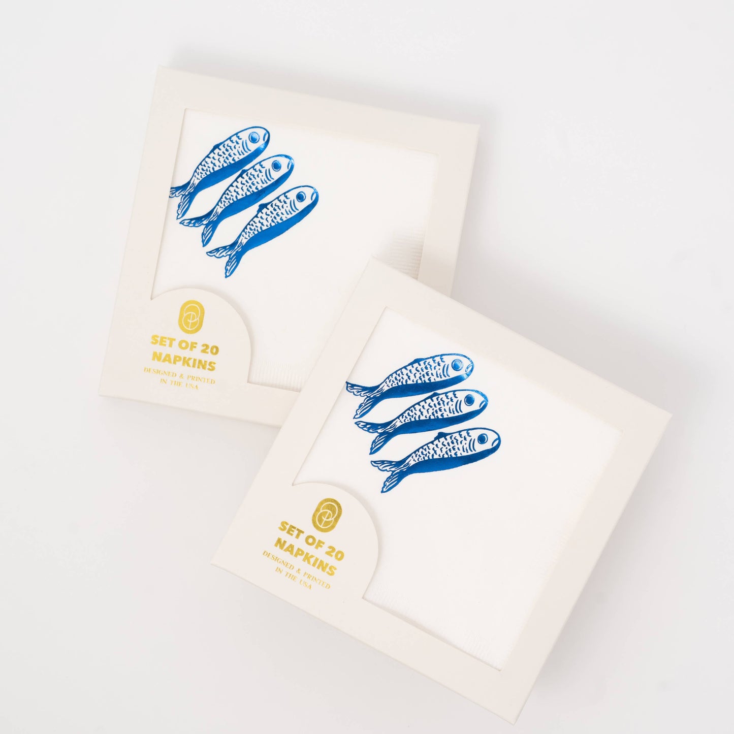 Sardines Cocktail Paper Beverage Napkin - Set of 20