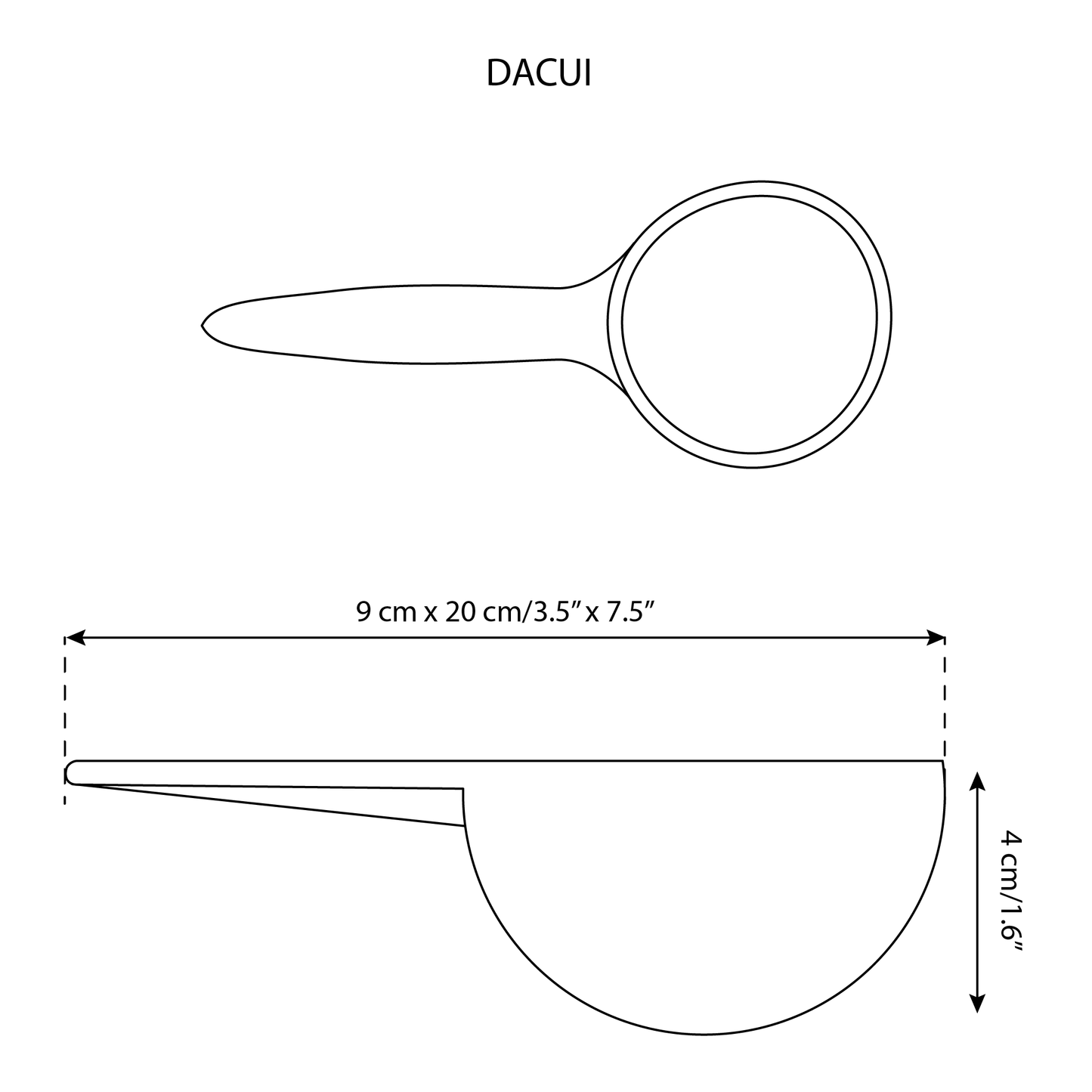 Handmade Stoneware Bowl Spoon Shape | Dadasi