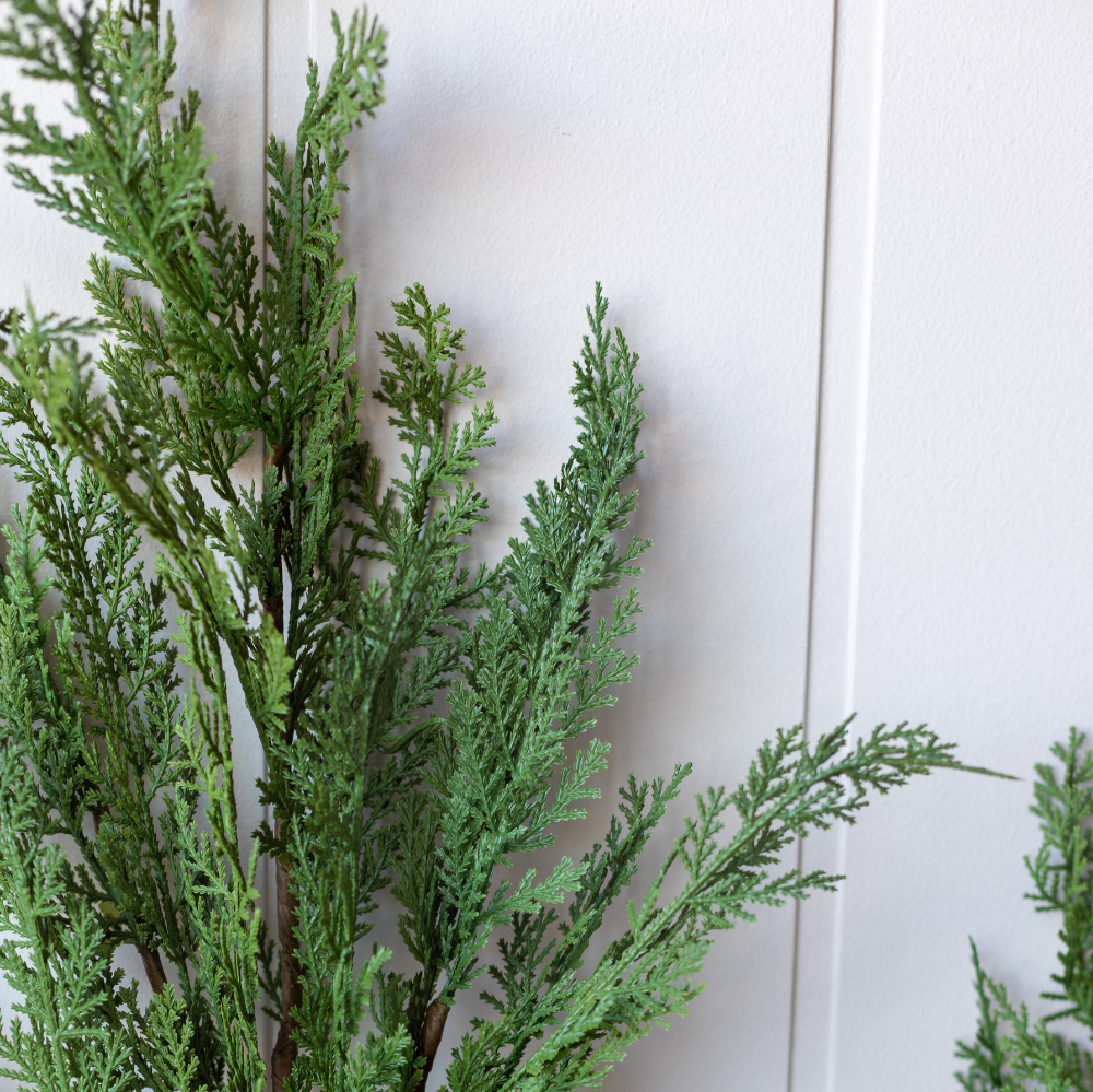 Cypress Pine Real Touch Green Faux Stem Medium