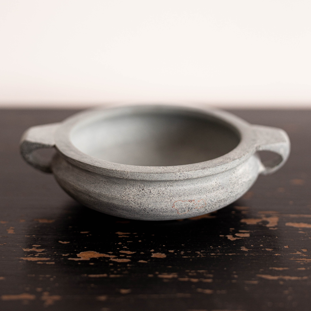 Soapstone Bowl Gray Blue Slate Stone