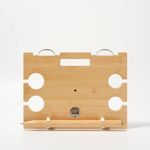 Portable Wine and Cheese Table Le Weekend Natural