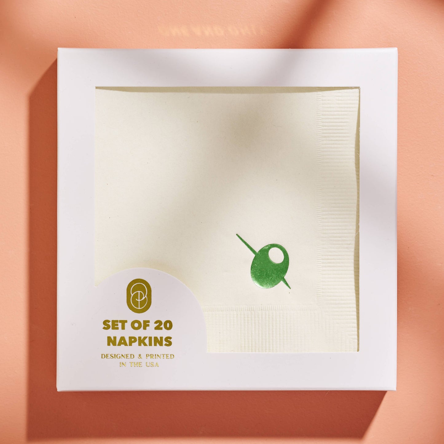 Olive Cocktail Napkins - Set of 20