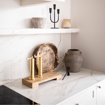 Trivet Riser Solid Reclaimed Elm Wood