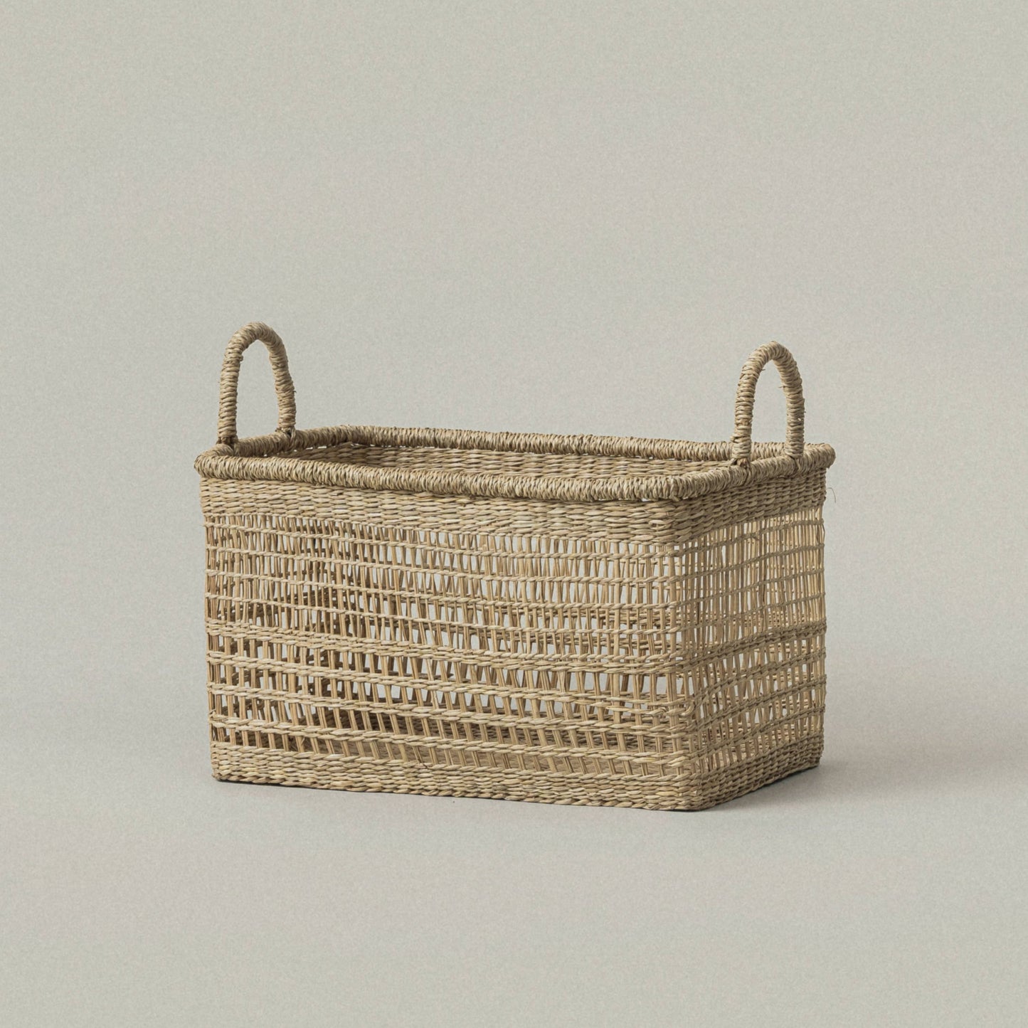 Medium Salema Rectangular Seagrass Basket with Handles