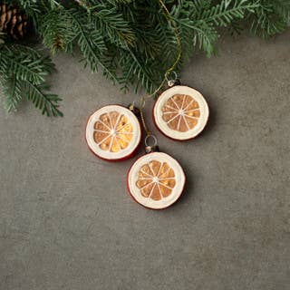 6" FRUIT SLICES CLUSTER ORNAMENT