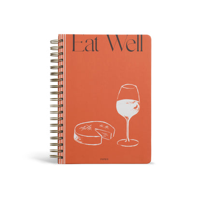 Guided Recipe Journal, Hardcover B5 Spiral - Eat Well