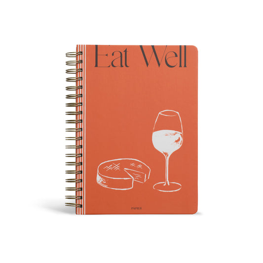 Guided Recipe Journal, Hardcover B5 Spiral - Eat Well