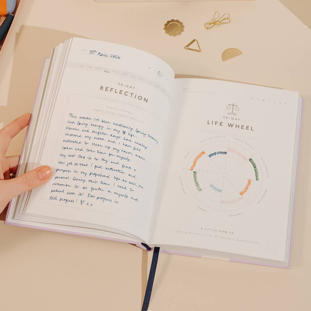 Guided Gratitude Journal, A5 Hardcover - Stay Grounded