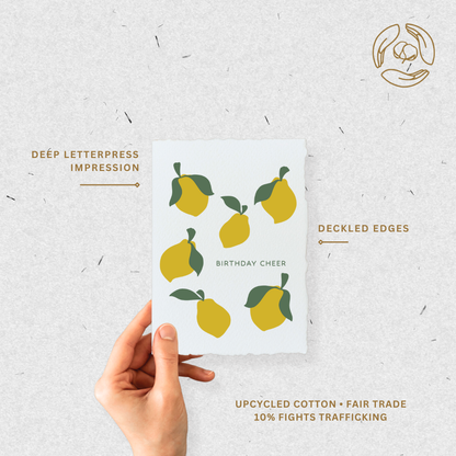 Lemon Birthday Cheer | Eco-Friendly Fair Trade Greeting Card
