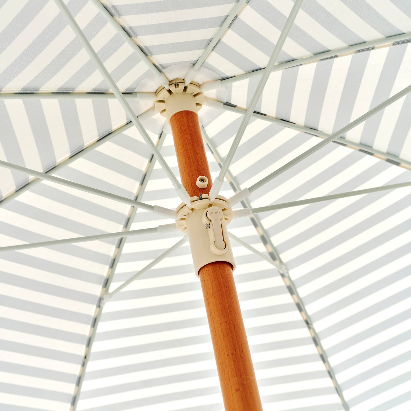 Luxe Beach Umbrella Seagrass Stripe