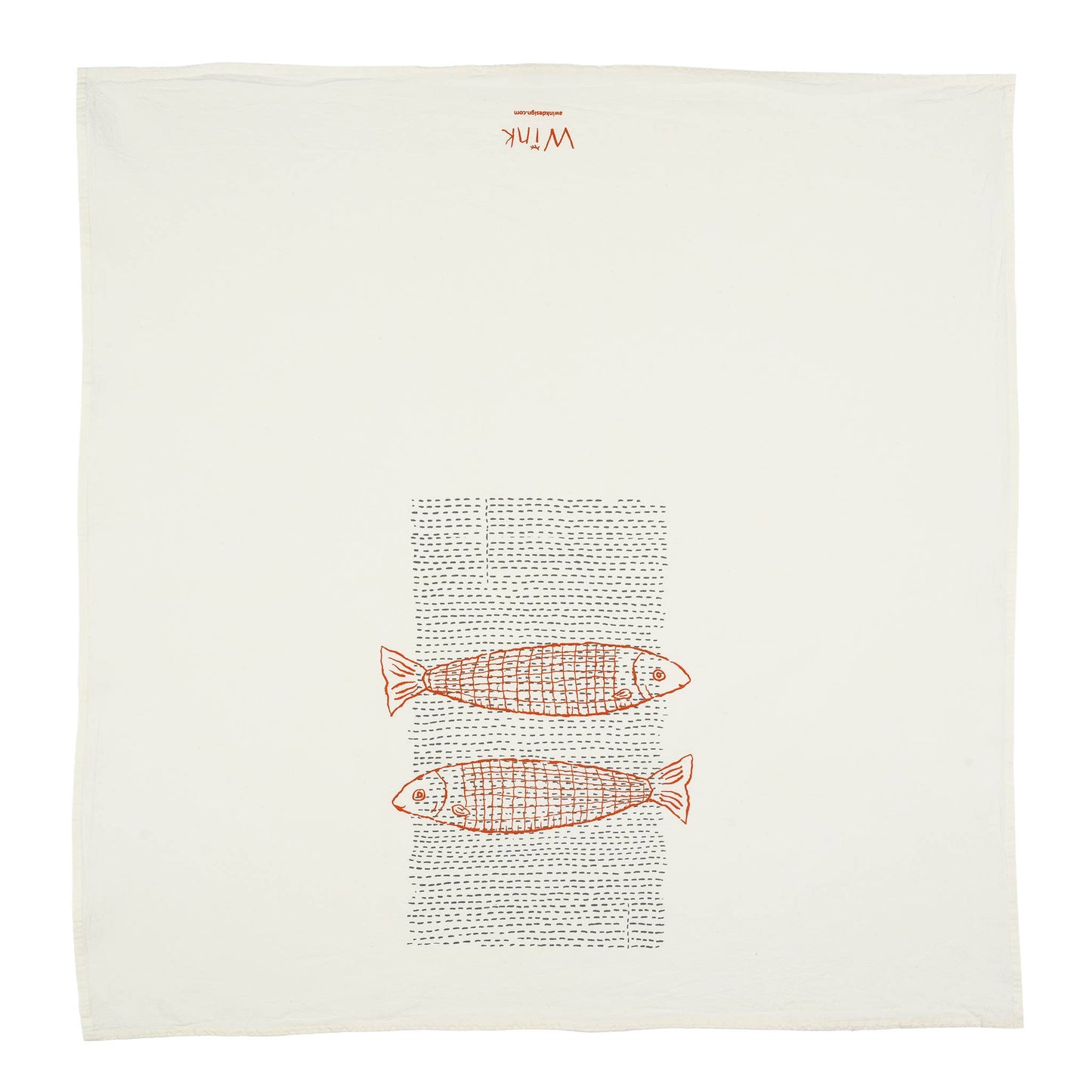 Double fish tea towel