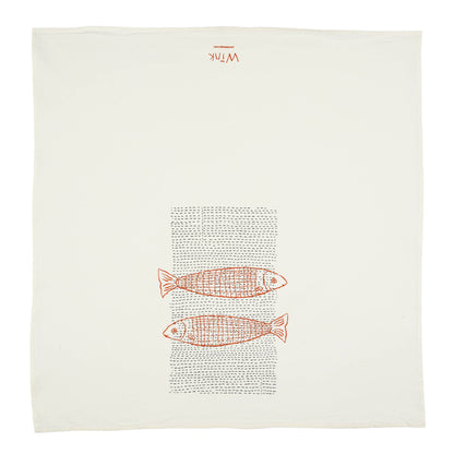 Double fish tea towel