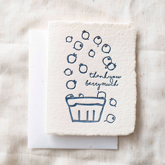 Thank You Berry Much | Blueberry Gratitude Greeting Card