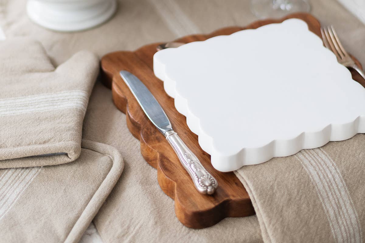 Scalloped Cutting Board, Medium Square