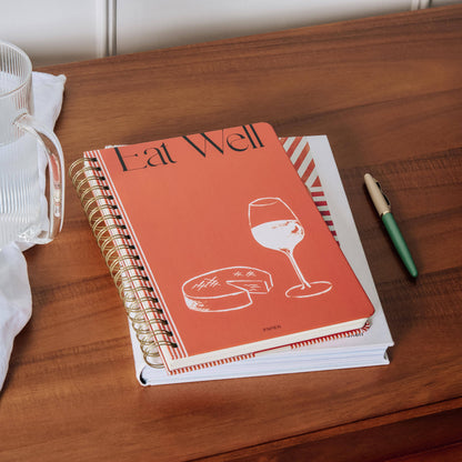 Guided Recipe Journal, Hardcover B5 Spiral - Eat Well