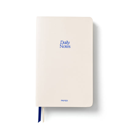 Lined Notebook, A5 Softcover, PU Leather - Daily Notes