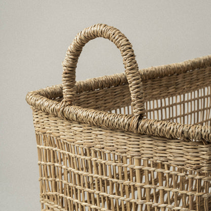 Seagrass Basket with Handles - Salema Rectangular Small