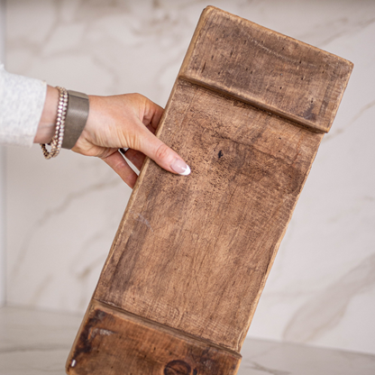 Trivet Riser Solid Reclaimed Elm Wood