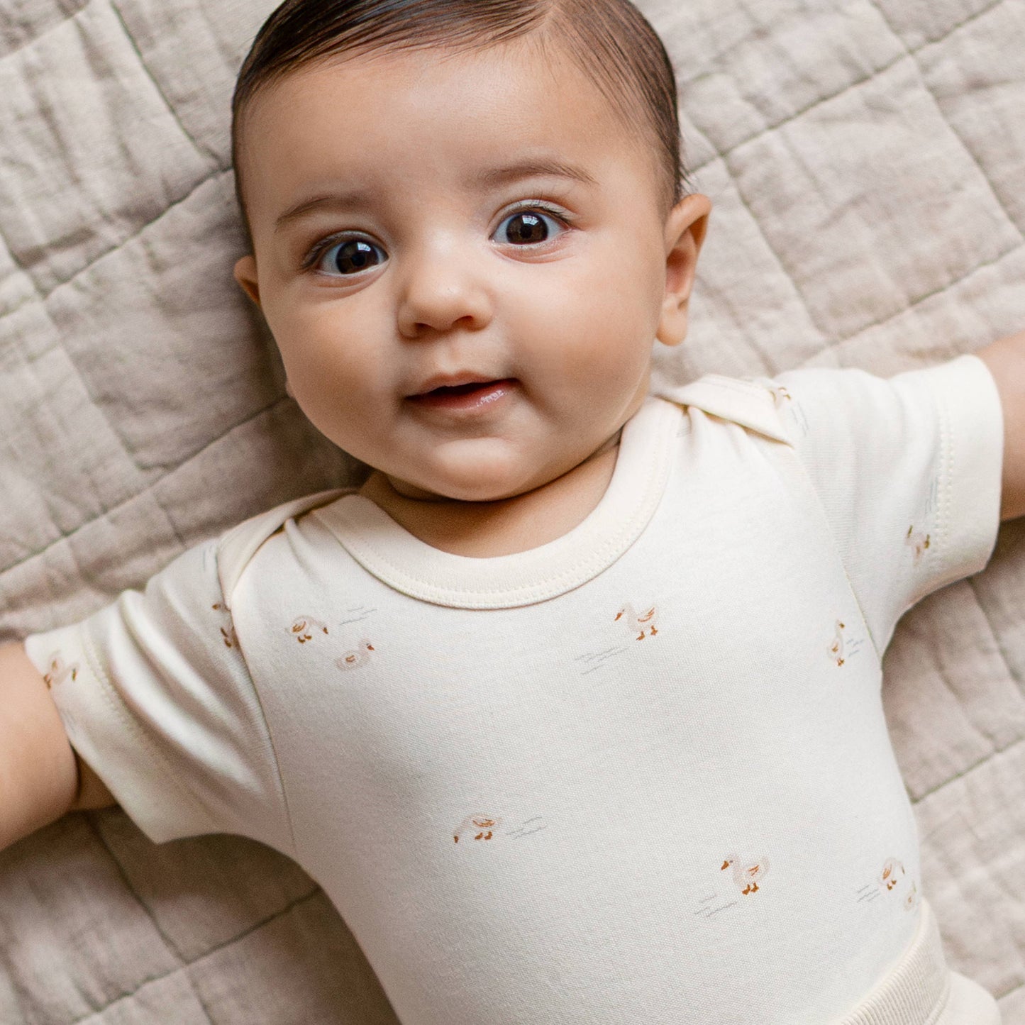 Afton Bodysuit - Duck / Oat + Chai
