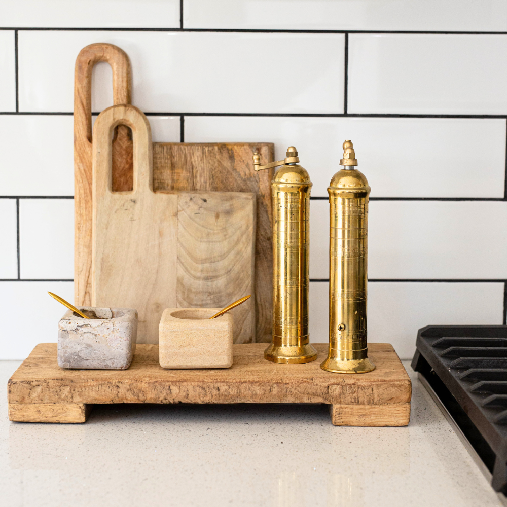Trivet Riser Solid Reclaimed Elm Wood