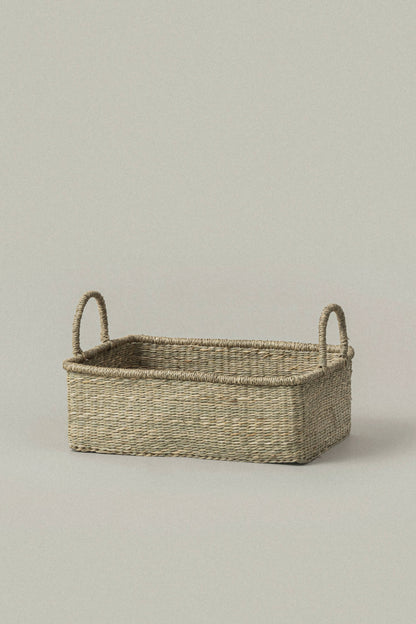Large Lima Rectangular Seagrass Basket with Handles