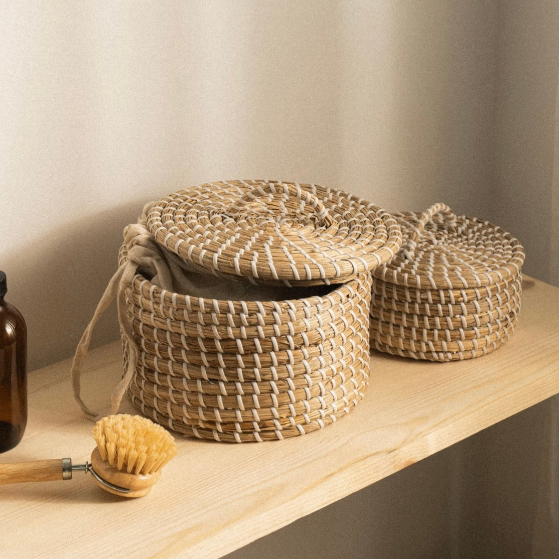 Medina Seagrass Woven Canister