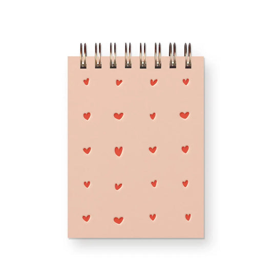 Heart Grid Mini Jotter Notebook