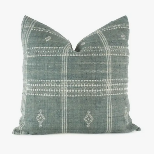 Mist Colored Indian Wool Pillow Twenty Inches by Twenty Inches