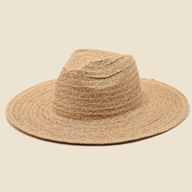 Straw Braid Flat Brim Sun Hat