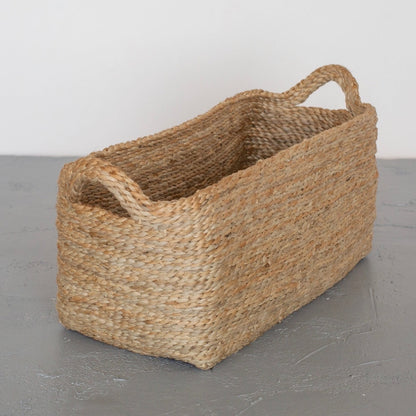 Rectangular Tray Basket, Jute - Natural Medium