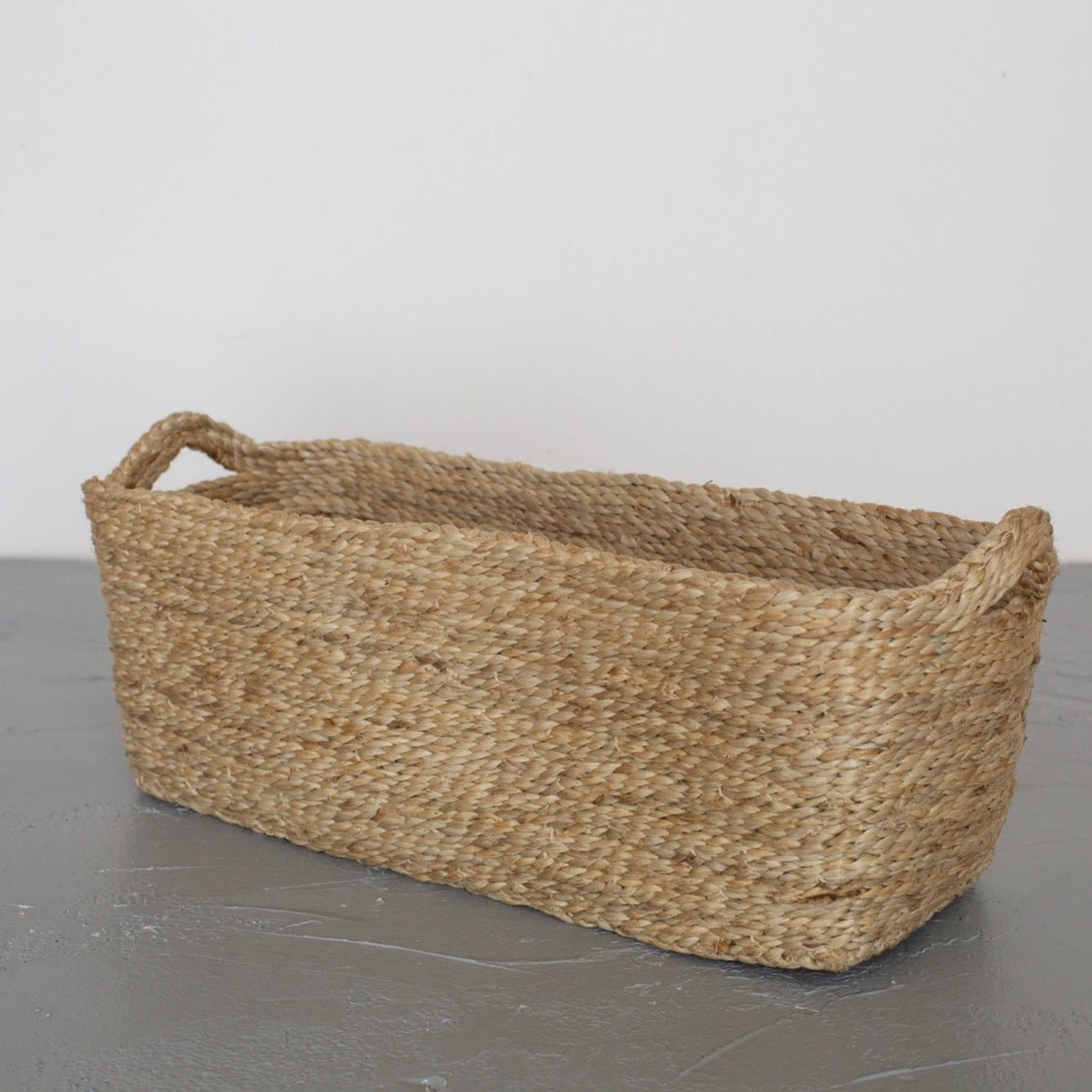 Rectangular Tray Basket, Jute - Natural Medium