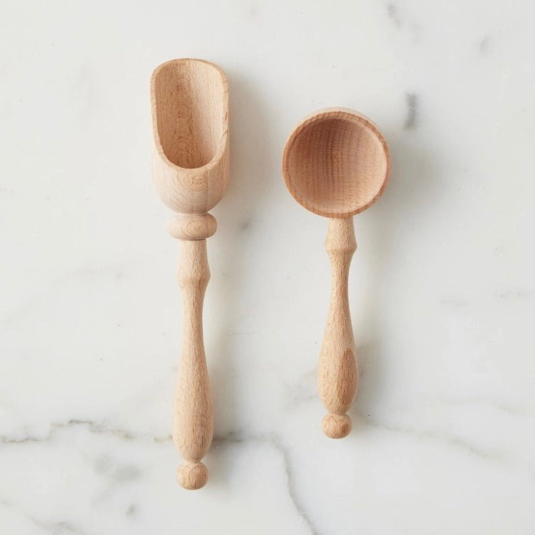 Beechwood Salt and Sugar Spoon Set