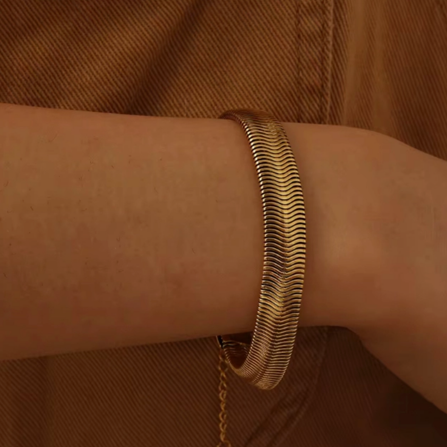 Sardinia Bracelet | Gold Chunky Snake Chain Bracelet