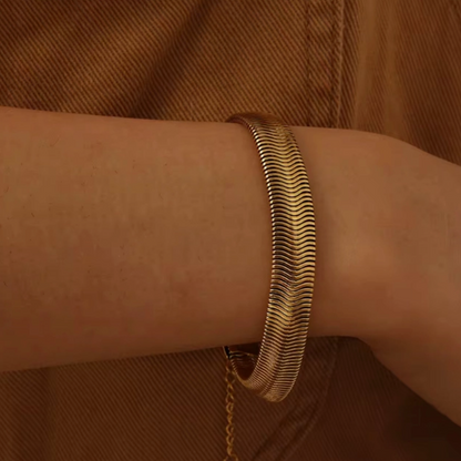 Sardinia Bracelet | Gold Chunky Snake Chain Bracelet