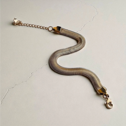 Sardinia Bracelet | Gold Chunky Snake Chain Bracelet