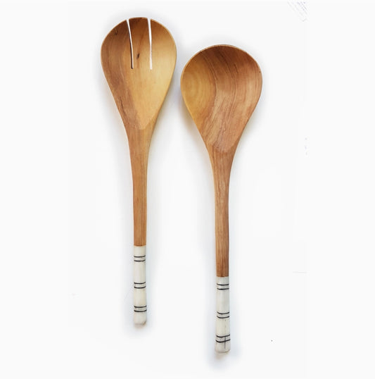 Striped Salad Servers