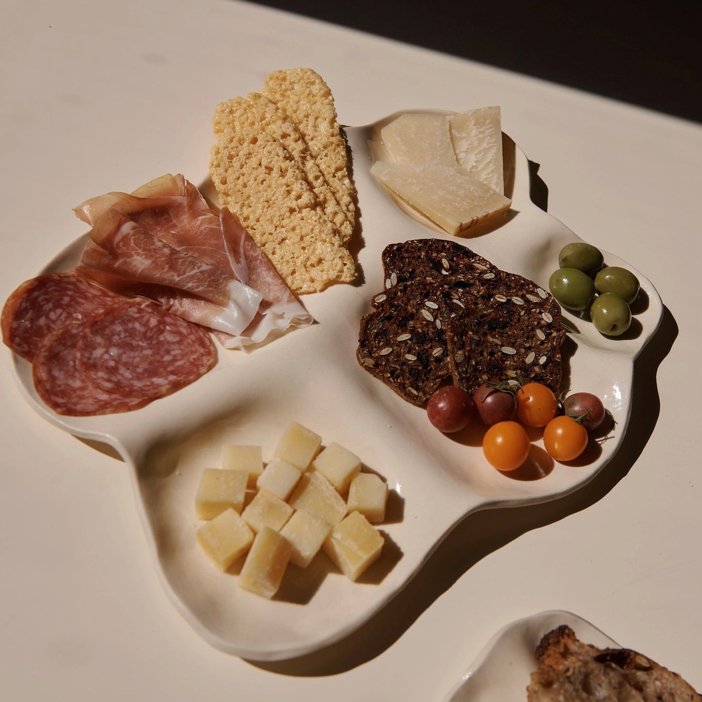 Large White Ceramic Charcuterie Board
