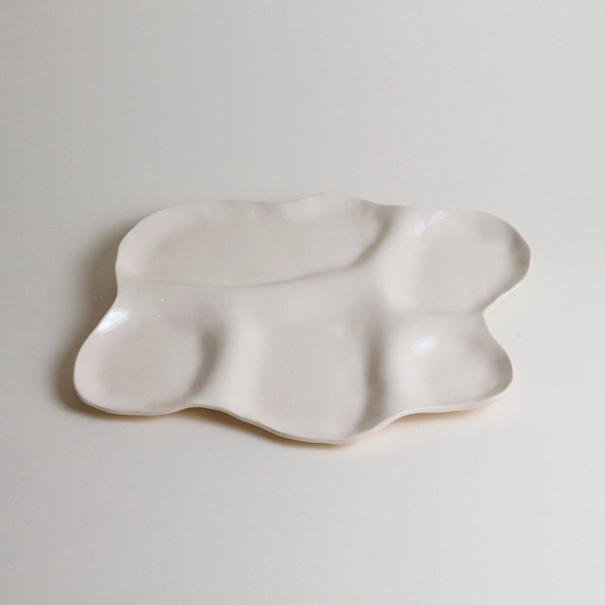 Large White Ceramic Charcuterie Board