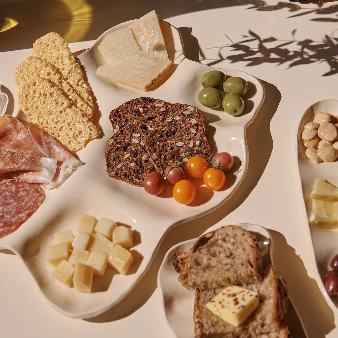 Large White Ceramic Charcuterie Board