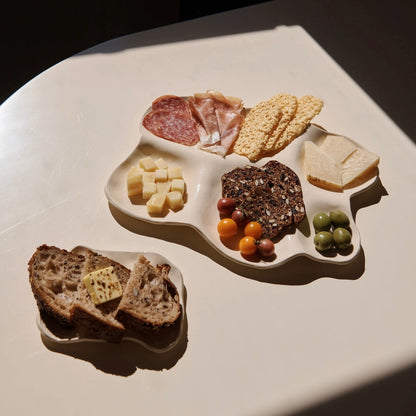 Large White Ceramic Charcuterie Board