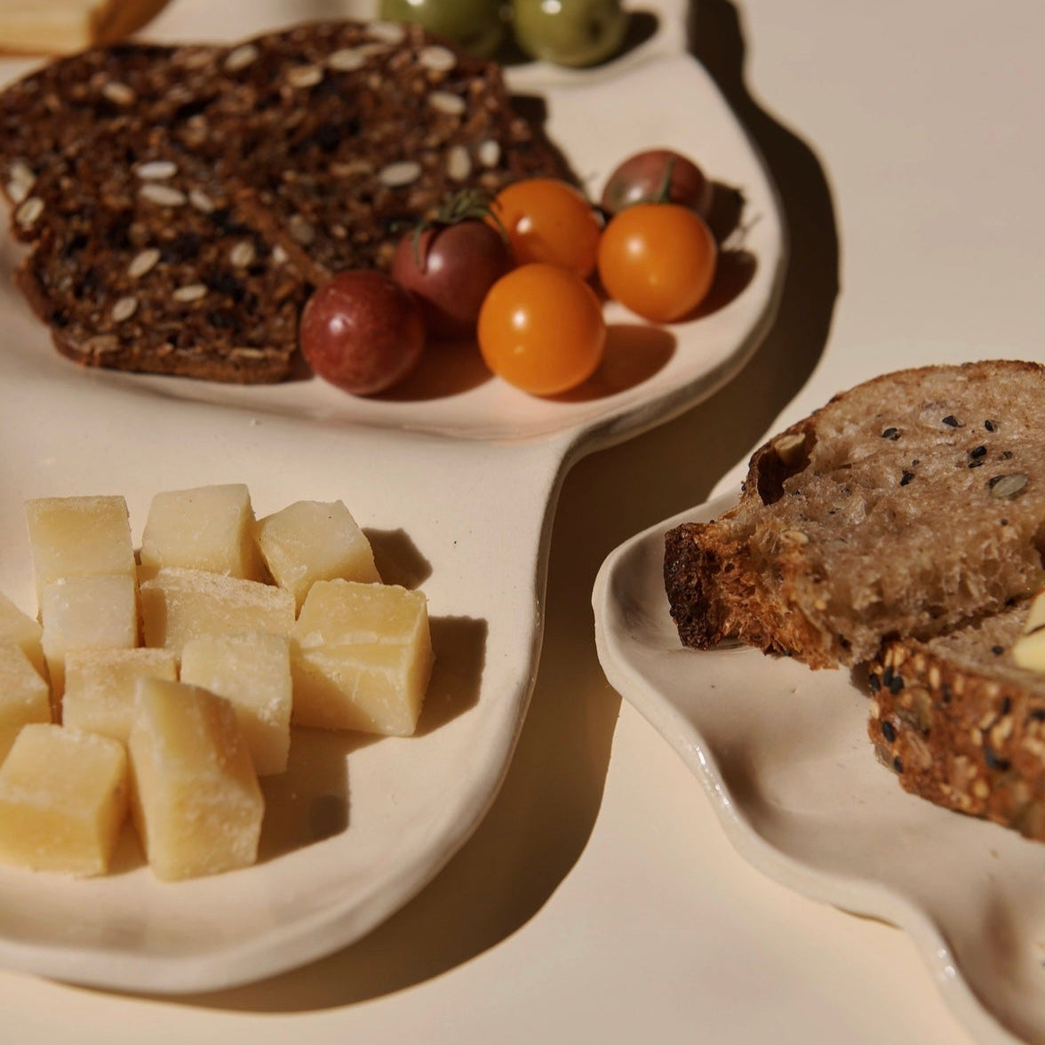 Large White Ceramic Charcuterie Board