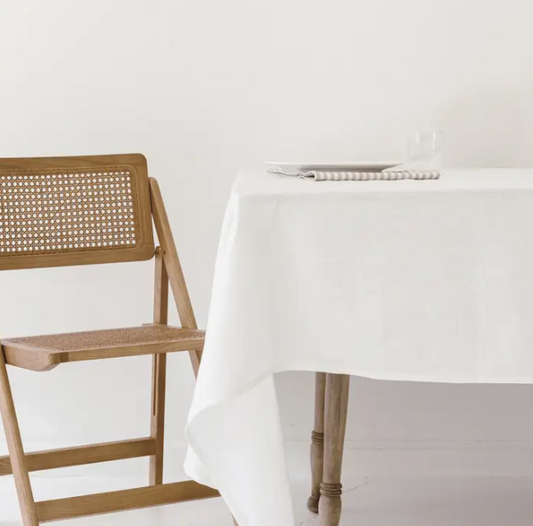 Linen Tablecloth in White