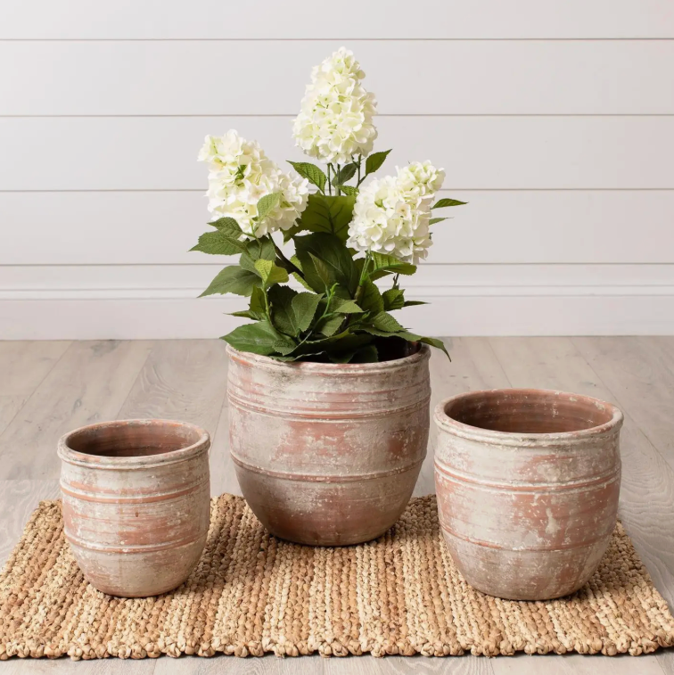 Planter - Weathered Terra Cotta Finish (Medium)