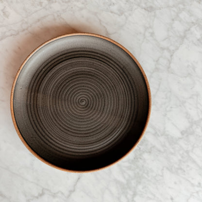Handmade Ceramic Salad Plate -Speckled Black