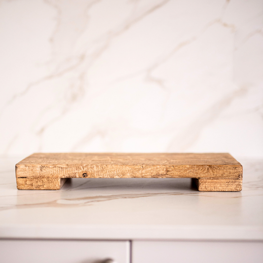 Trivet Riser Solid Reclaimed Elm Wood